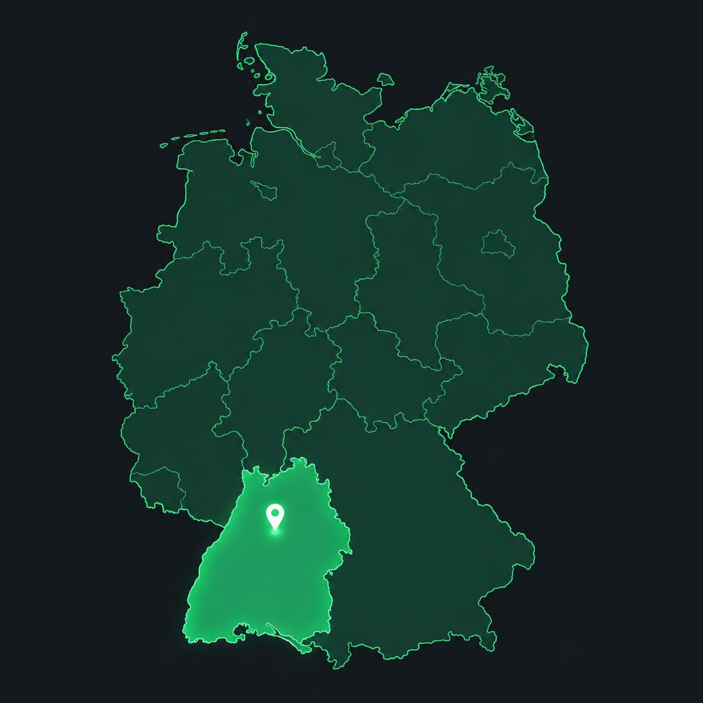 Karte von Deutschland mit den Einsatzgebieten von Sauber Glanz